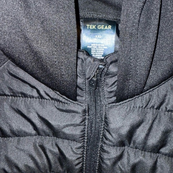 Women's Tek Gear® Hooded Long Mixed-Media Jacket Black Size XXL - Picture 6 of 8